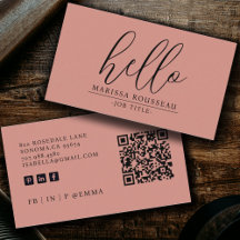 テラコッタのHello QRコードソーシャルメディア