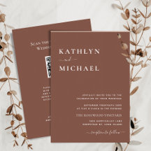 テラコッタのQRコードモダンすべて結婚の