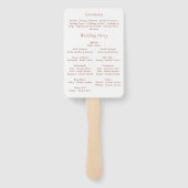 テラコッタはっきりした白素朴モダンフローラ計画 ハンドファン (裏面)