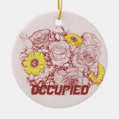 テラコッタは花束を研ぎました セラミックオーナメント (正面)