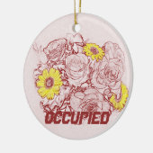 テラコッタは花束を研ぎました セラミックオーナメント (左)