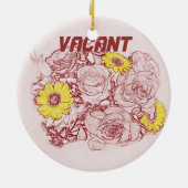 テラコッタは花束を研ぎました セラミックオーナメント (裏面)