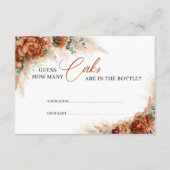 テラコッタは、ボトル内に何本のコルクがあるか推測する エンクロージャーカード (正面)