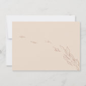 テラコッタアイボリーシンプルベビーシャワーパーティーフローラ サンキューカード (裏面)