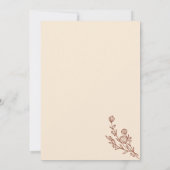 テラコッタアイボリーブーケボホミニマルボタニカル 招待状 (裏面)