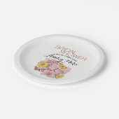 テラコッタアウトラインドブーケカスタム ペーパープレート (アングル)