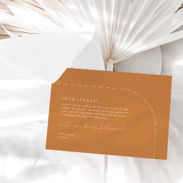 テラコッタアエレガントルチブリデスメイド提案カード 招待状
