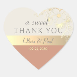 テラコッタアスウィートサンキューユー結婚式の引き出物 ハートシール