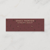 テラコッタアストロロジースターズスタッドイヤリングディスプレイ スキニー名刺 (正面)