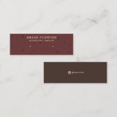 テラコッタアストロロジースターズスタッドイヤリングディスプレイ スキニー名刺 (正面/裏面)