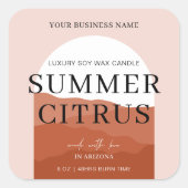 テラコッタアミニマルルチボホキャンドルパッケージング スクエアシール (正面)