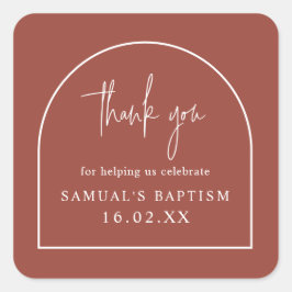 テラコッタアモダンルチミニマル《キリスト教》洗礼式や命名式賛成 スクエアシール