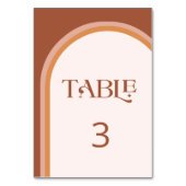 テラコッタアモダンーチタイポグラフィ テーブルナンバー (正面)