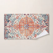 テラコッタアンティークホワイトオリエンタルペルシャラグ バスタオルセット (ハンドタオル)