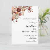 テラコッタアンドグリーンフローラ結婚式招待状 招待状 (スタンド正面)