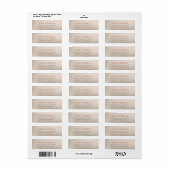 テラコッタアンドサンドエレメンタル差出人住所 ラベル (フルシート)