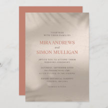 テラコッタアンドサンドエレメンタル結婚式招待状