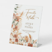 テラコッタアンドテキーラアドバイスアンドウィッシュブライダル 台座サイン (正面)