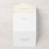 テラコッタアンドネイビーブルーエレガント秋の結婚式 オールインワン招待状 (外側)