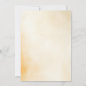 テラコッタアンドネイビーブルーフローラブライダルシャワー 招待状 (裏面)