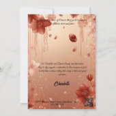 テラコッタアンド赤面マクラメボホブライダルシャワー 招待状 (裏面)
