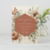 テラコッタアースィーボホウェディング 招待状 (スタンド正面)