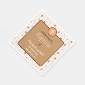 テラコッタアーストゥーン秋リース秋バプテスマ スタンダードランチョンナプキン (角)