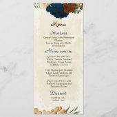 テラコッタアーストーンネイビーフローラ結婚グリーンリー メニュー (正面)