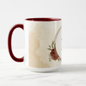 テラコッタアーストーンフローラグリーンコーヒーマグ マグカップ (左)