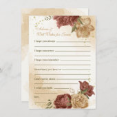 テラコッタアーストーンフローラ結婚グリーンリー エンクロージャーカード (正面/裏面)