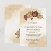 テラコッタアーストーンフローラ結婚グリーンリー エンクロージャーカード (正面/裏面)