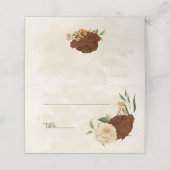 テラコッタアーストーンフローラ結婚グリーンリー プレイスカード (外部開封)