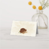 テラコッタアーストーンフローラ結婚グリーンリー プレイスカード (裏面)