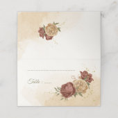 テラコッタアーストーンフローラ結婚グリーンリー プレイスカード (外部開封)