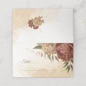 テラコッタアーストーンフローラ結婚グリーンリー プレイスカード (外部開封)