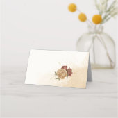 テラコッタアーストーンフローラ結婚グリーンリー プレイスカード (裏面)