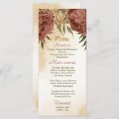 テラコッタアーストーンフローラ結婚グリーンリー メニュー (正面/裏面)