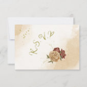 テラコッタアーストーンフローラ結婚グリーンリー 出欠カード (裏面)