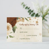 テラコッタアーストーンフローラ結婚グリーンリー 出欠カード (スタンド正面)
