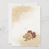 テラコッタアーストーンフローラ結婚グリーンリー 招待状 (裏面)