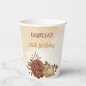 テラコッタアーストーンフローラ緑 紙コップ (正面)