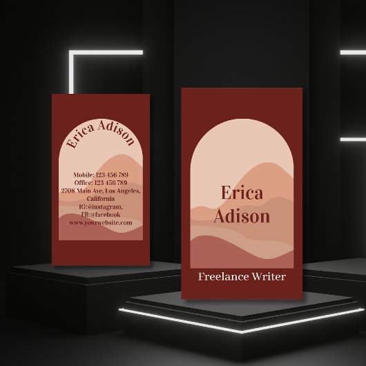 テラコッタアーストーン抽象芸術ボホシックアーチ 名刺