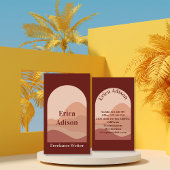 テラコッタアーストーン抽象芸術ボホシックアーチ 名刺