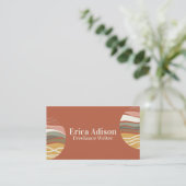 テラコッタアーストーン抽象芸術ボホシック 名刺 (スタンド正面)