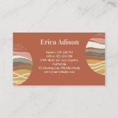 テラコッタアーストーン抽象芸術ボホシック 名刺 (裏面)