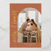 テラコッタアーストーン フォト クリスマス 箔シーズンカード (正面)