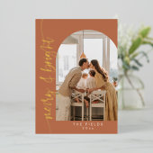 テラコッタアーストーン フォト クリスマス 箔シーズンカード (立ち正面)