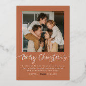 テラコッタアーストーン フォト クリスマス 箔シーズンカード (裏面)