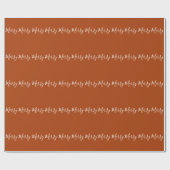 テラコッタアースメリートーンメリークリスマス ラッピングペーパー (フラット)