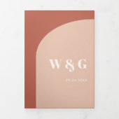 テラコッタアーチすべて1つの結婚式招待状 三つ折り招待状 (カバー)